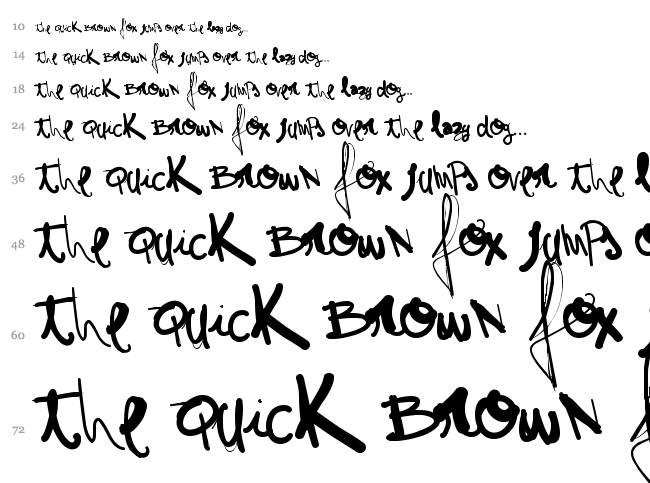 VTKS Show font waterfall